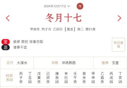 2024年12月17日每日五行穿衣指数解读搭配