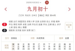 2025年10月30日每日五行穿衣指数解读搭配